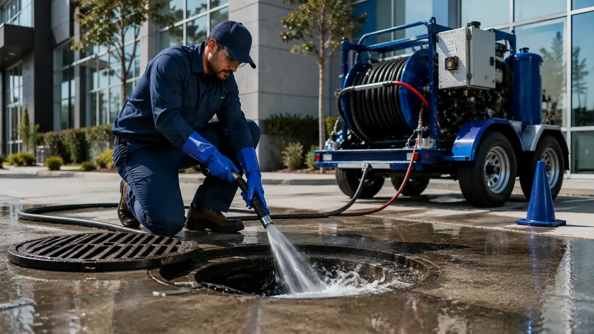 Commercial Hydro Jet Drain Cleaning in Brea