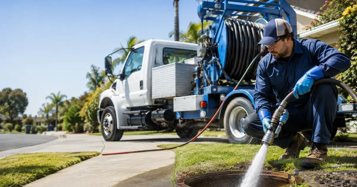 Hydro jet sewer cleaning Brea