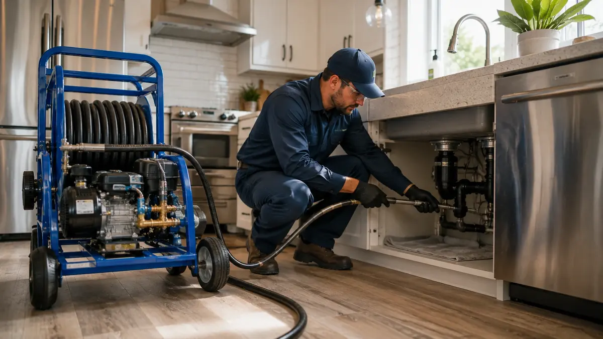Kitchen Drain Hydro Jetting in Brea