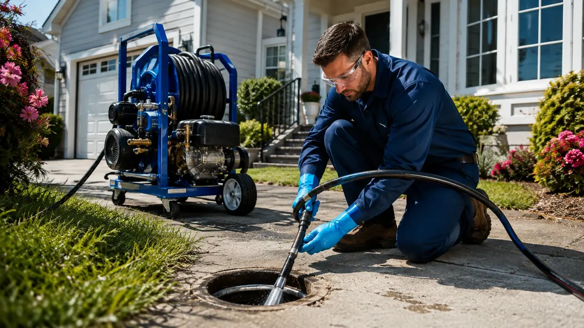 Residential Hydro Jet Drain Cleaning in Brea