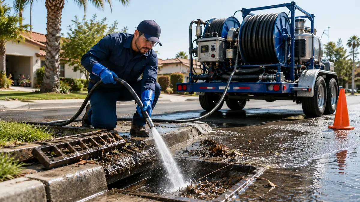 Storm Drain Hydro Jet Cleaning in Brea